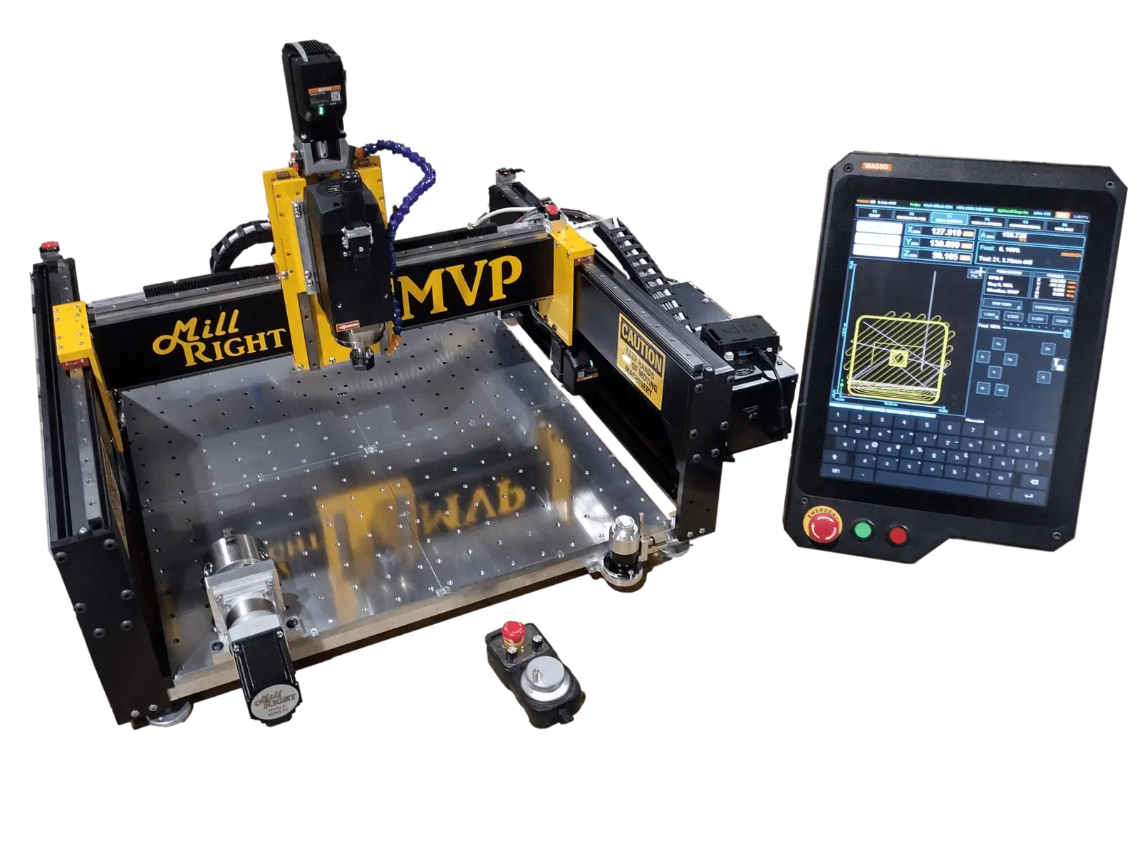 A MillRight CNC Mega V Pro CNC machine.