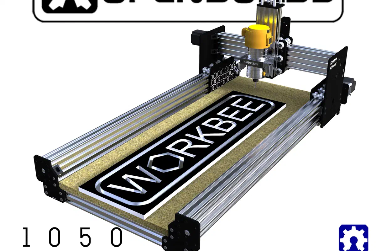 An OpenBuilds WorkBee 1050 (40 x 20 in) CNC machine.