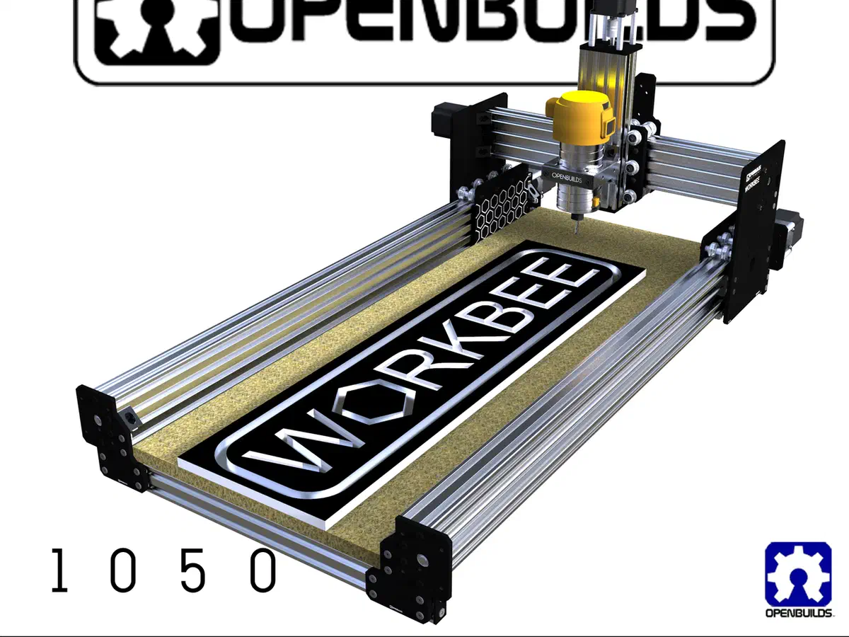 An OpenBuilds WorkBee 1050 (40 x 20 in) CNC machine.
