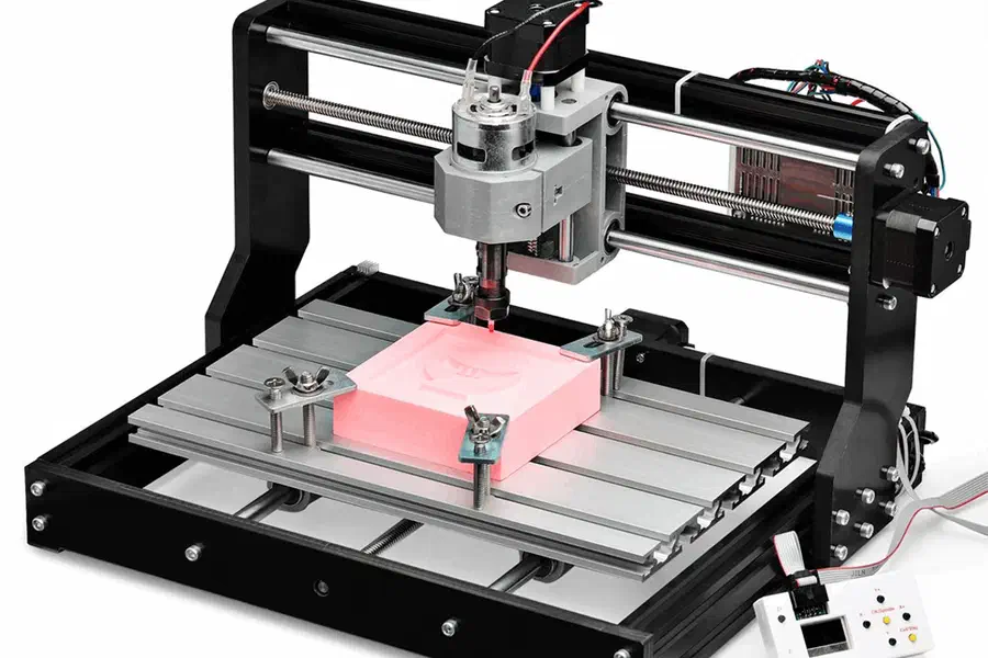 A SainSmart Genmitsu 3018-PRO CNC machine.