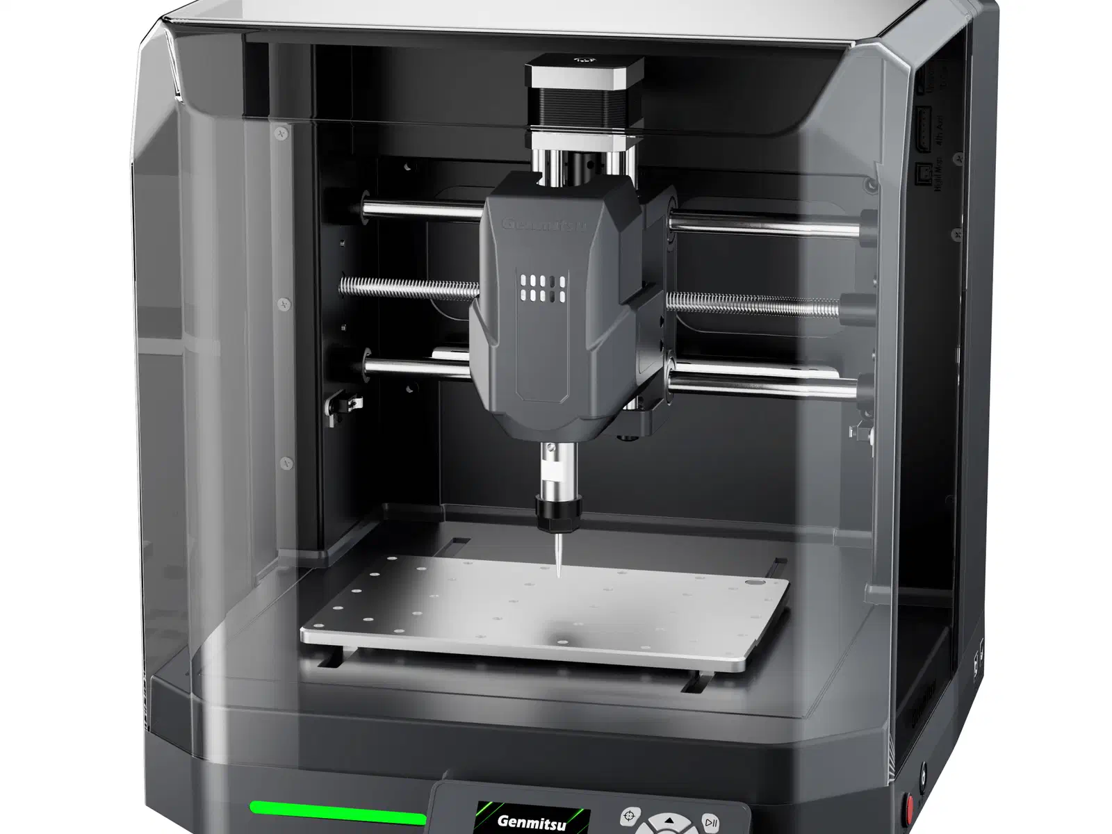 A SainSmart Genmitsu Cubiko CNC Router CNC machine.