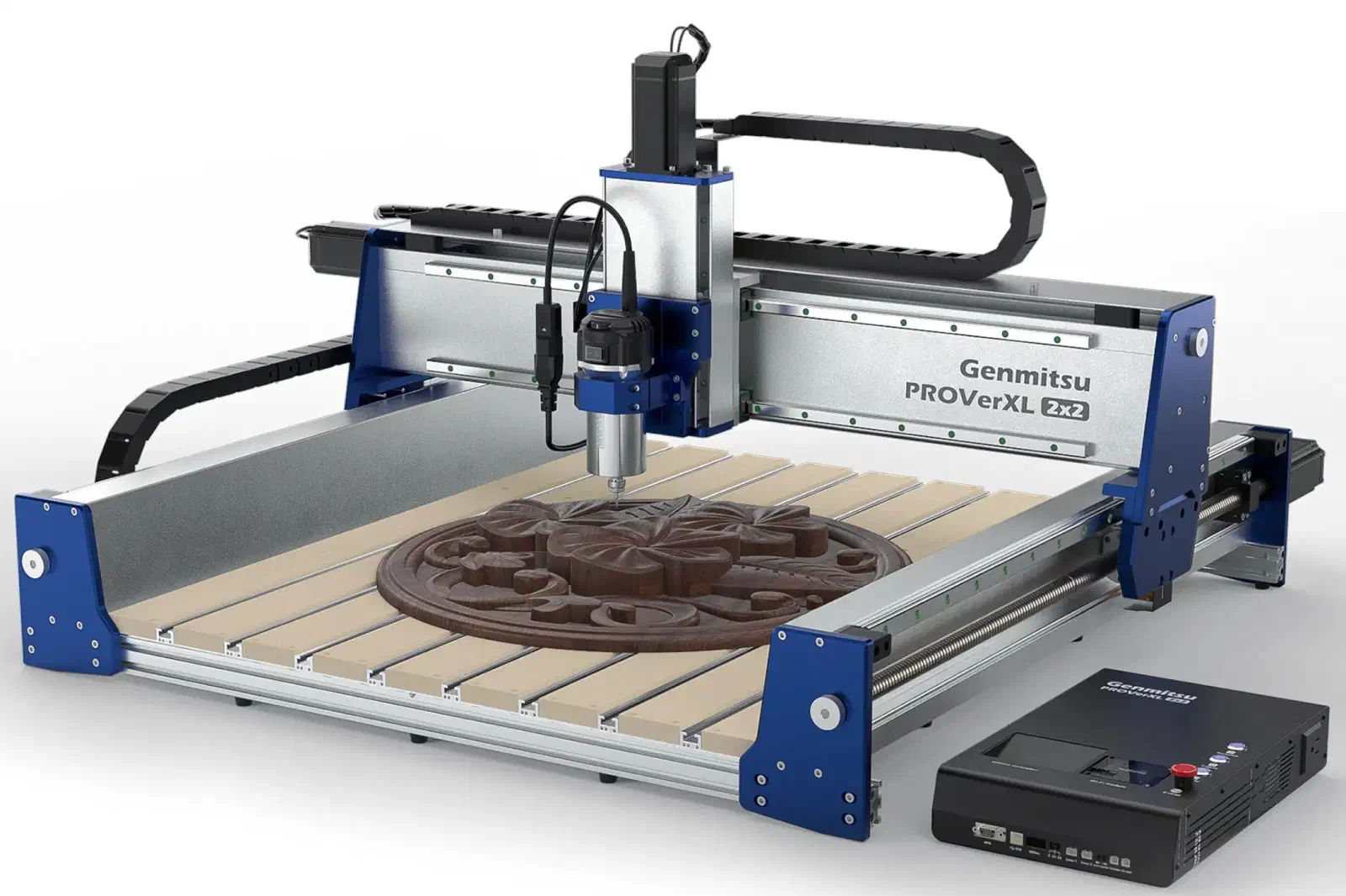 A SainSmart Genmitsu PROVerXL 2x2 CNC machine.