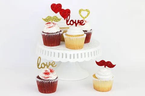 Valentine's Day Cupcake Toppers
