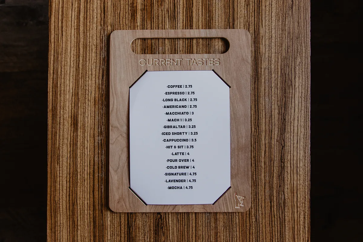 Coffee Shop Menu Board