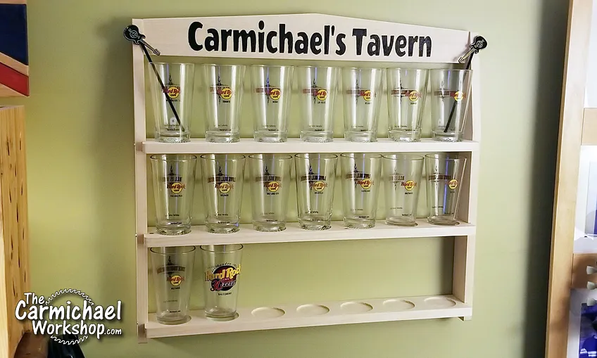 Pint Glass Display Rack