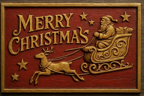 santa's sleigh sign